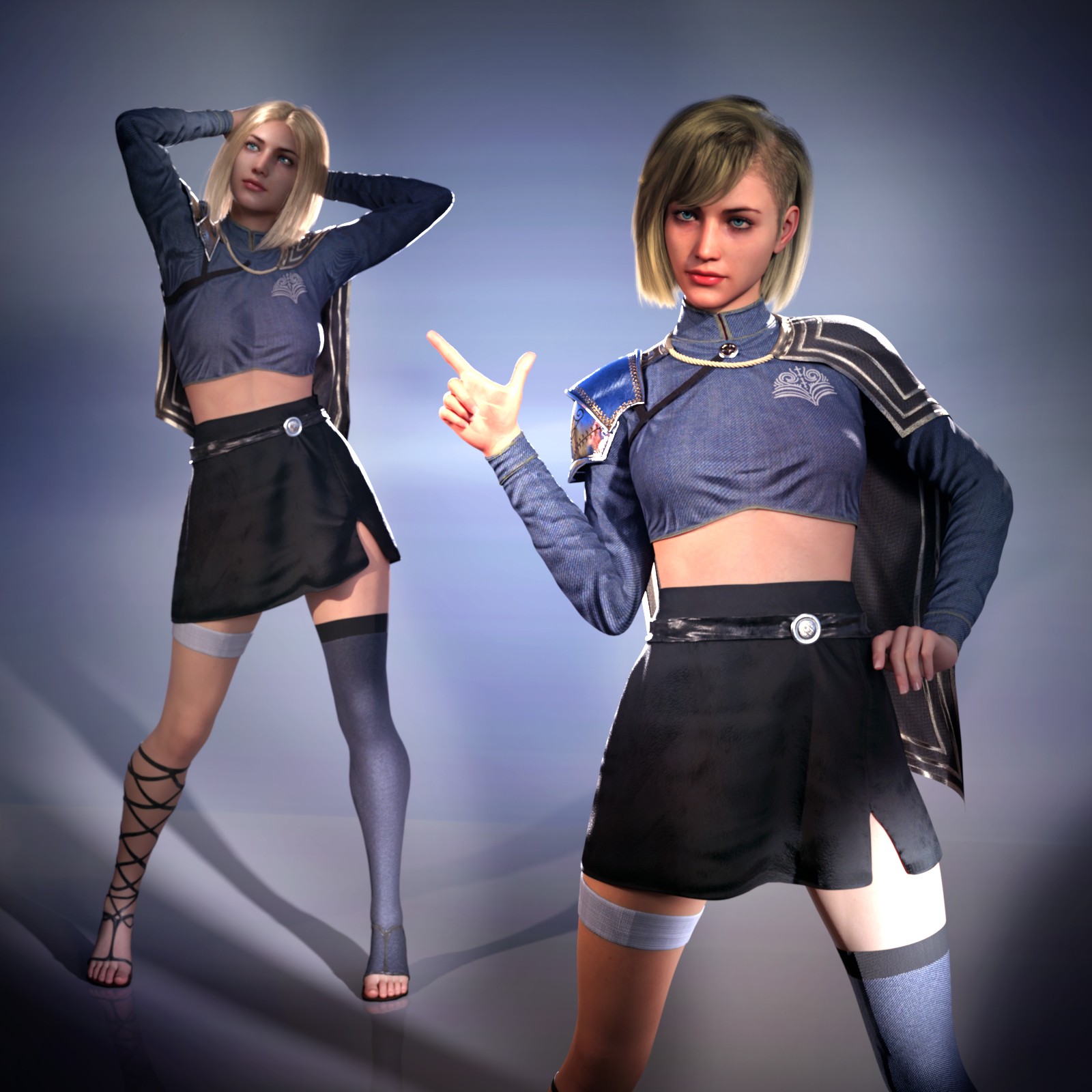 Stellar Officer Outfit for Genesis 8.1 Female and Genesis 9 by N/A
