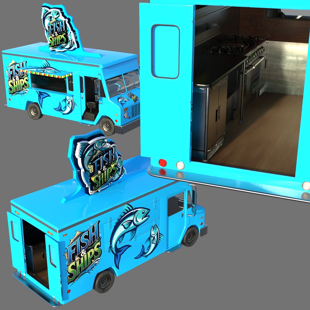 Food Truck Collection for Daz Studio by N/A
