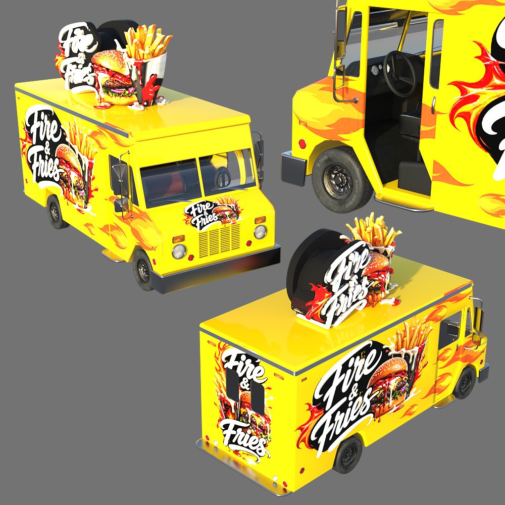 Food Truck Collection for Daz Studio by N/A