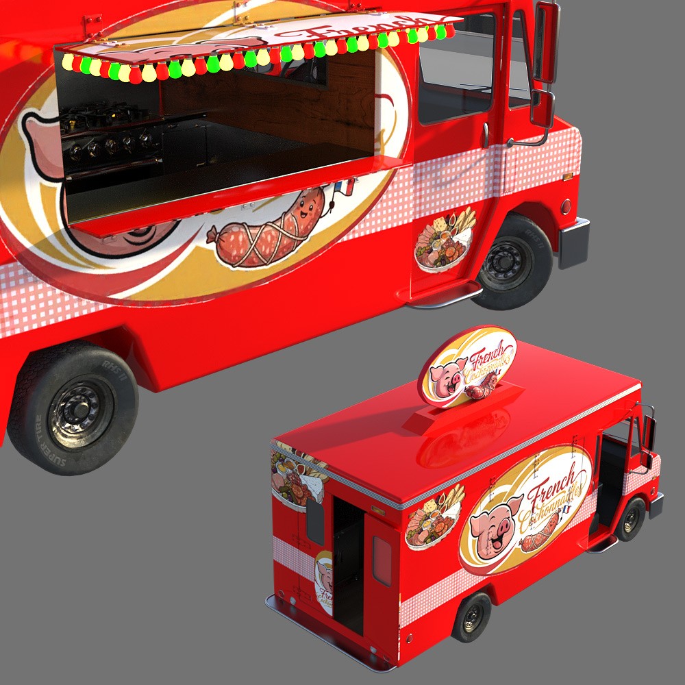Food Truck Collection for Daz Studio by N/A