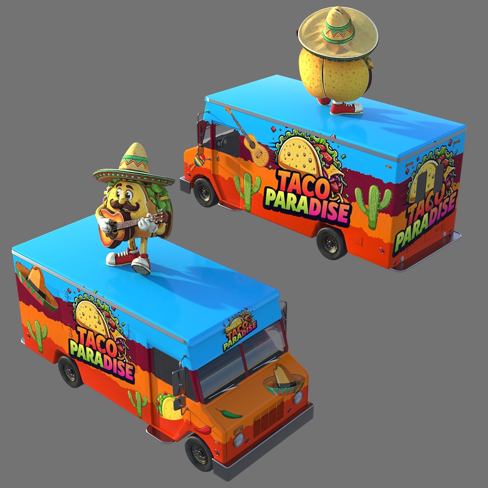 Food Truck Collection for Daz Studio by N/A