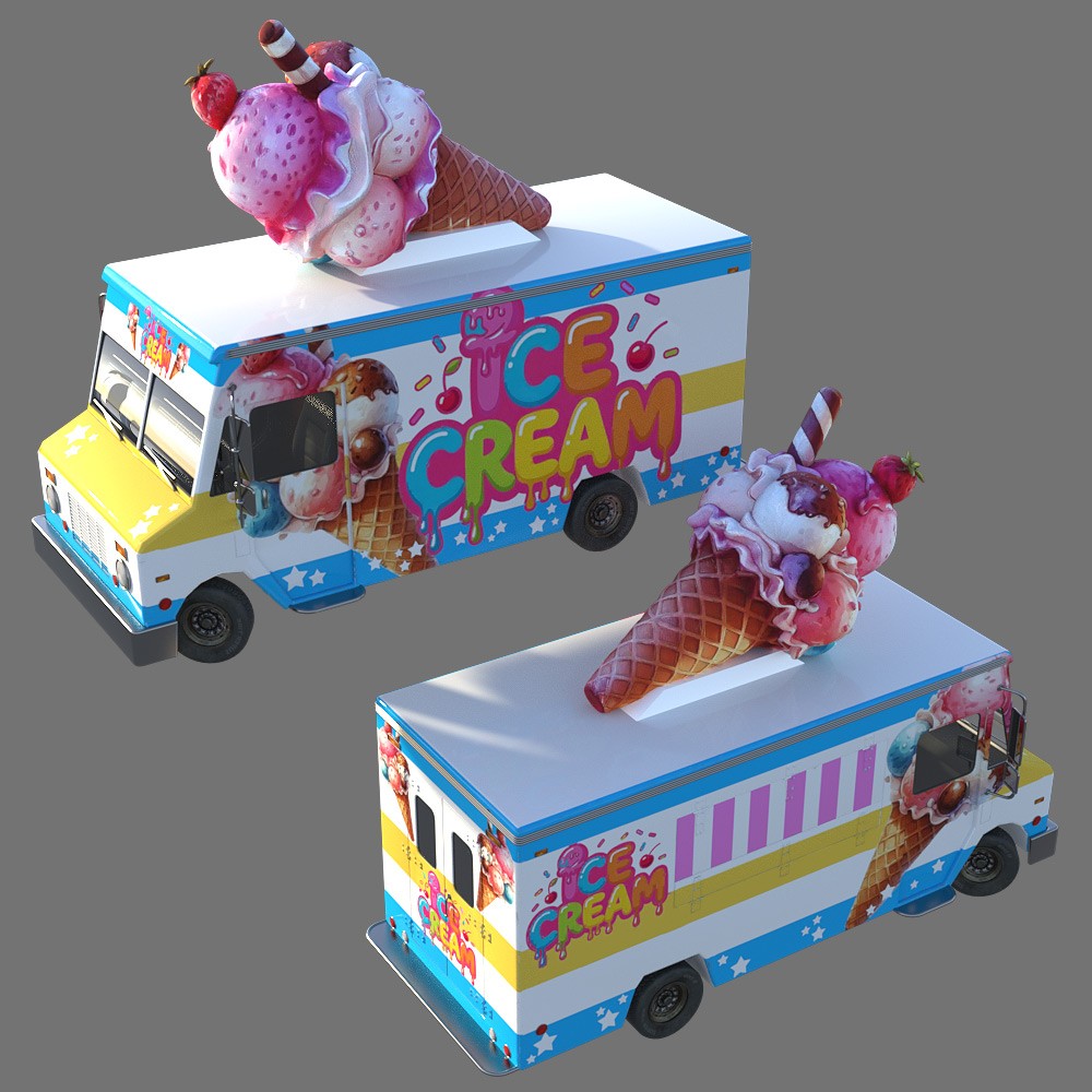 Food Truck Collection for Daz Studio by N/A