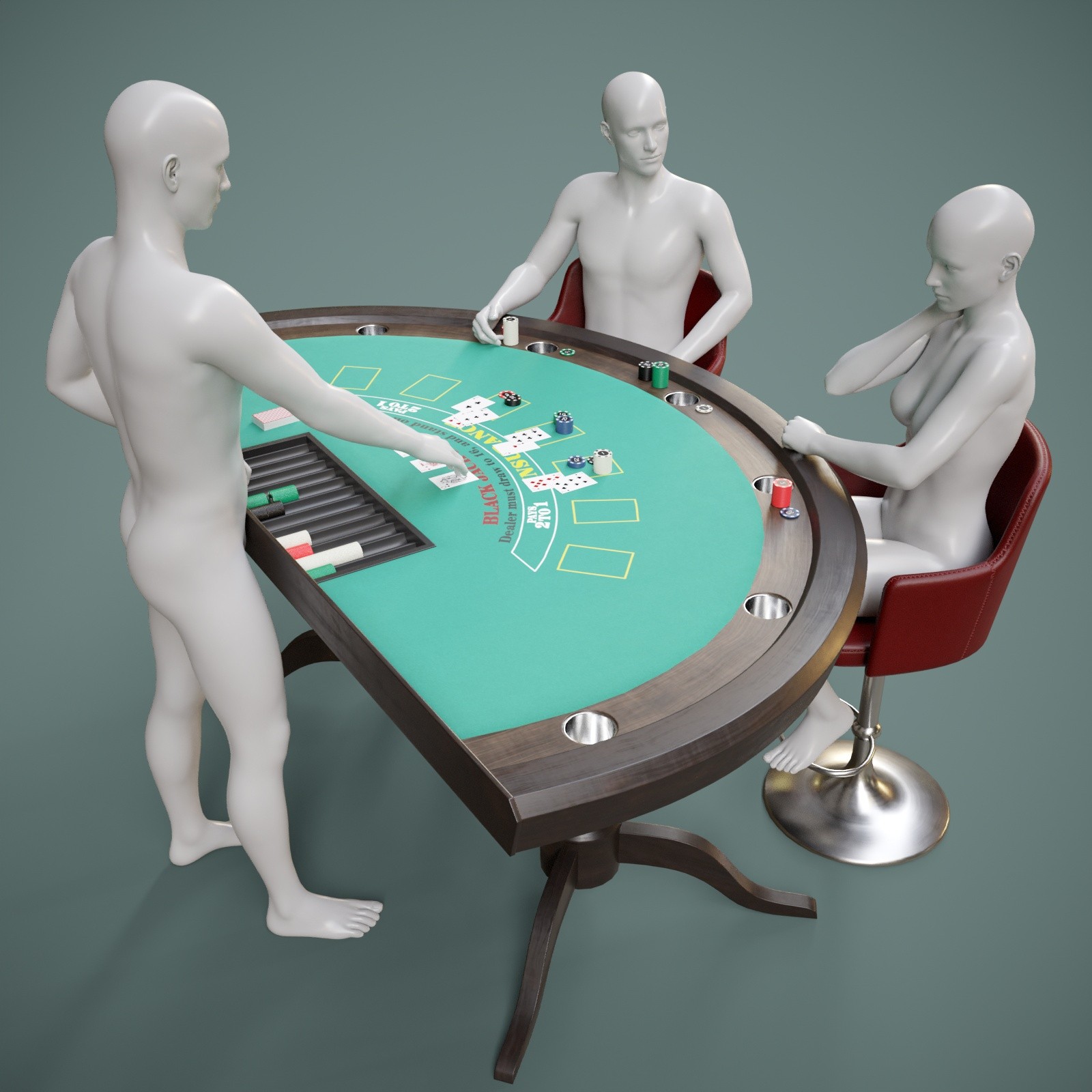 Blackjack Table Prop with Poses for G8FM G9 by N/A
