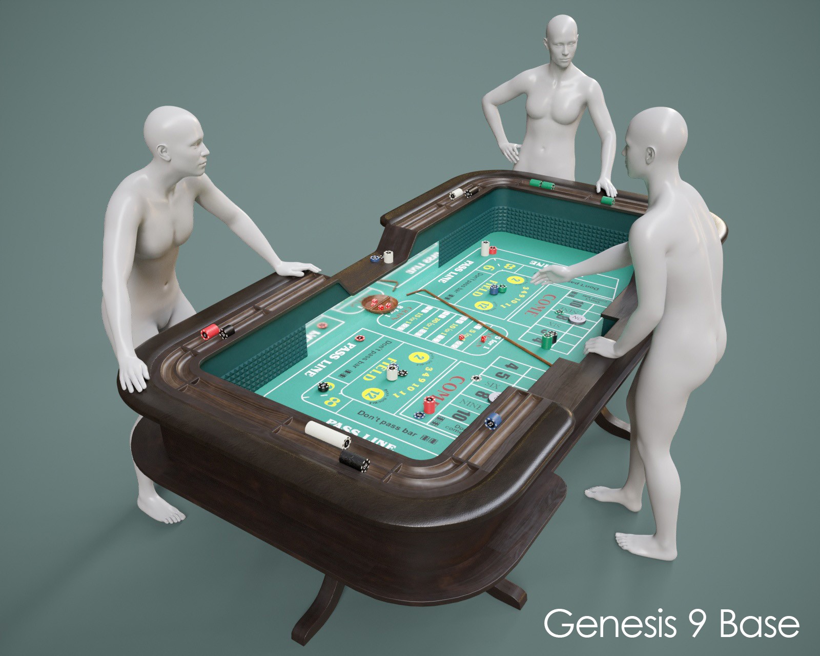 Craps Table Prop with Poses for G9 G8FM by N/A