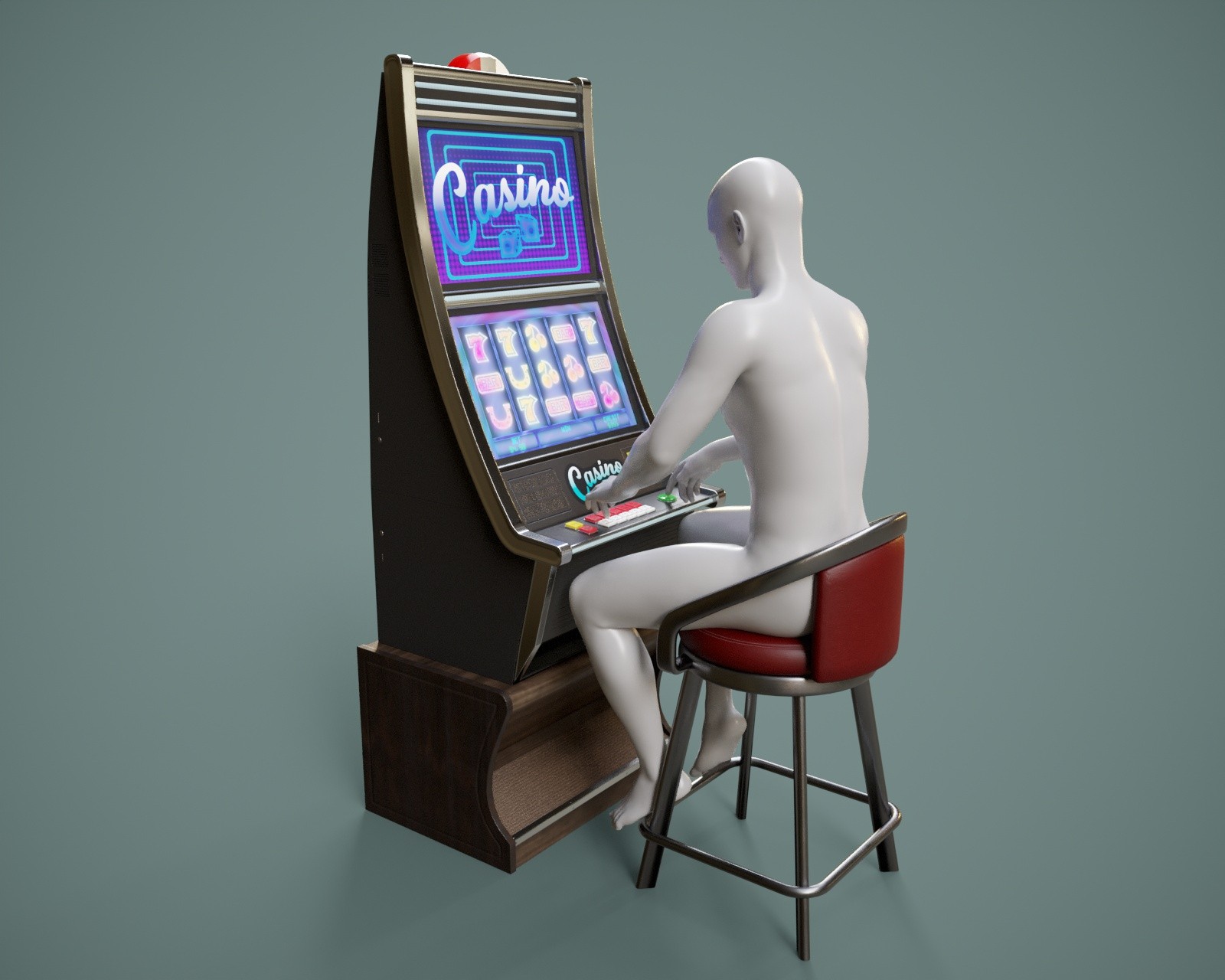 Casino Slot Machine Prop and Poses for G8FM G9 by N/A