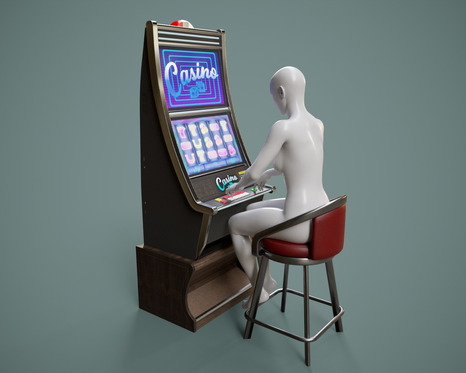 Casino Slot Machine Prop and Poses for G8FM G9 by N/A