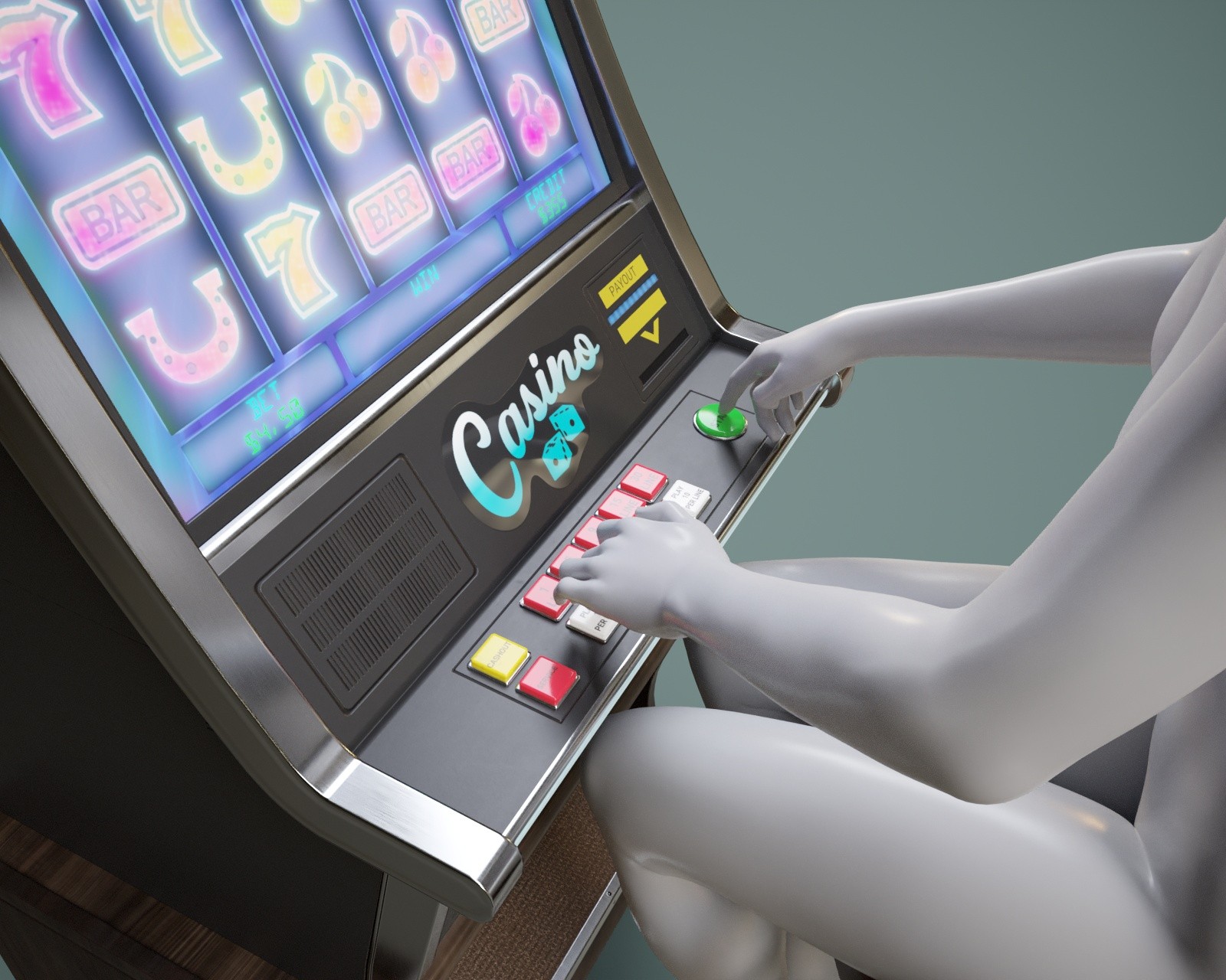 Casino Slot Machine Prop and Poses for G8FM G9 by N/A