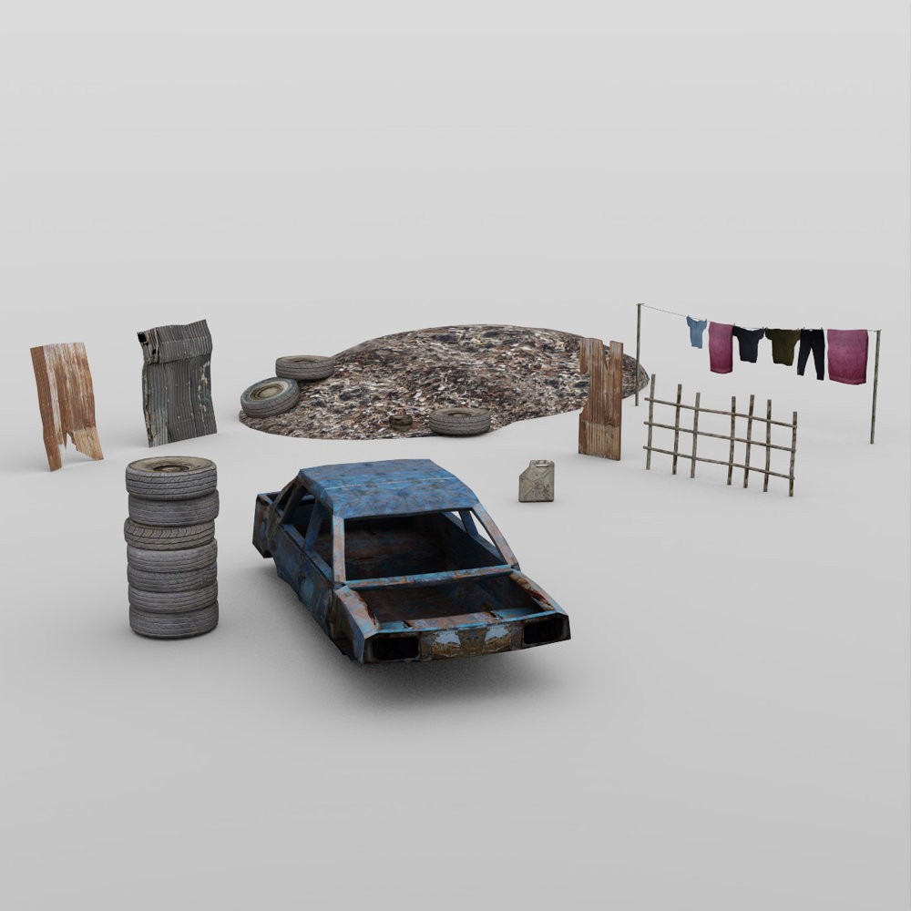 Shanty Town Buildings 1: Accessories for DAZ Studio by N/A