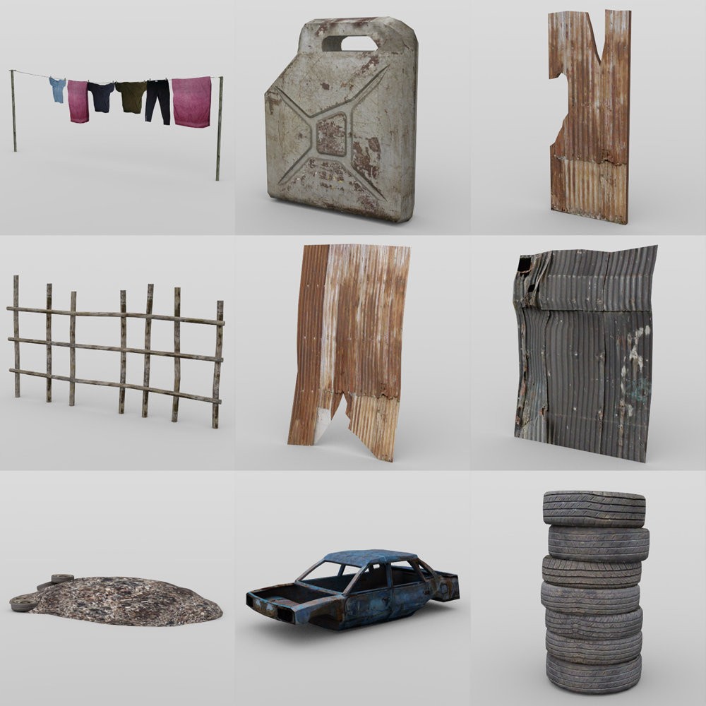 Shanty Town Buildings 1: Accessories for DAZ Studio by N/A
