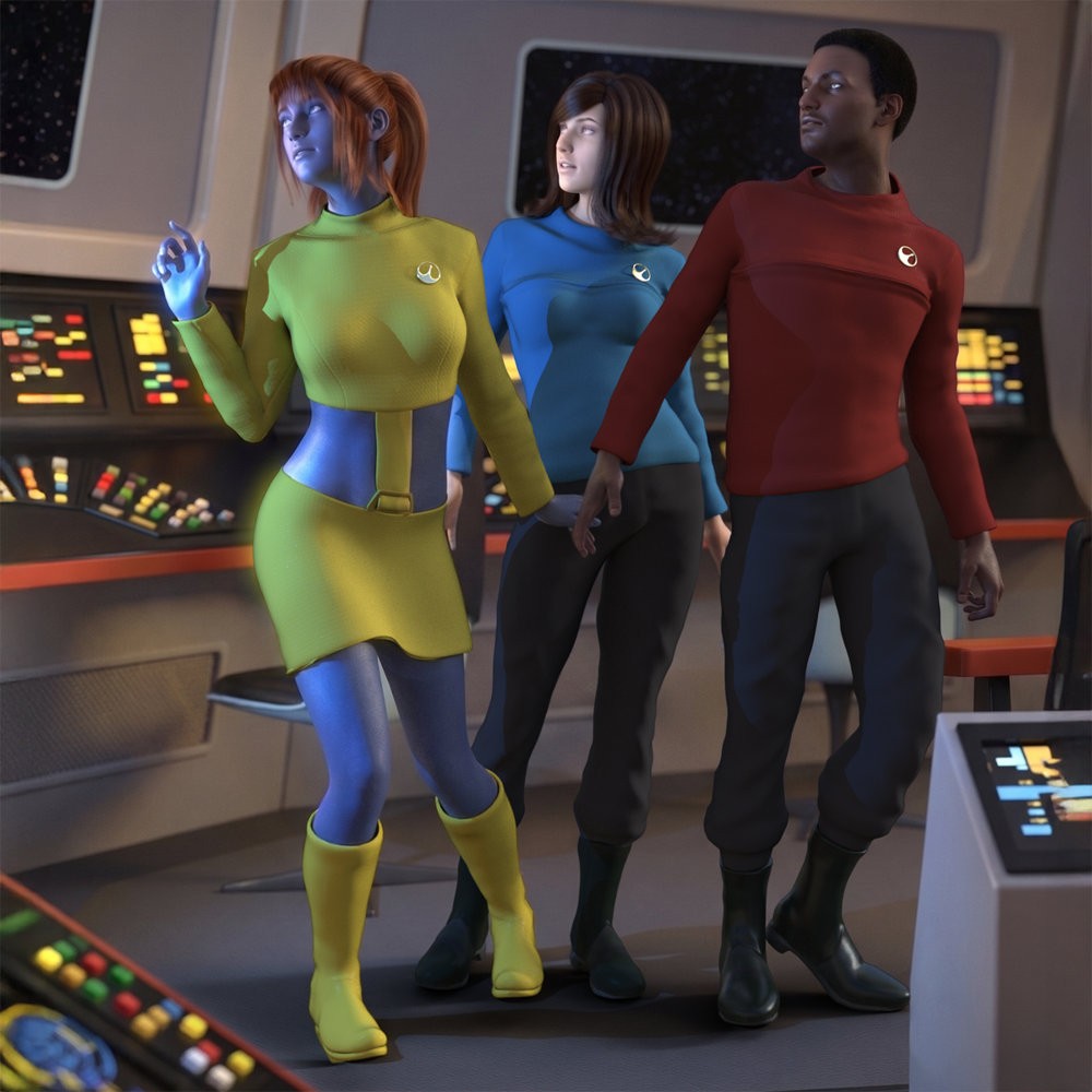 Space Fleet Uniform for G8 for DAZ Studio by N/A