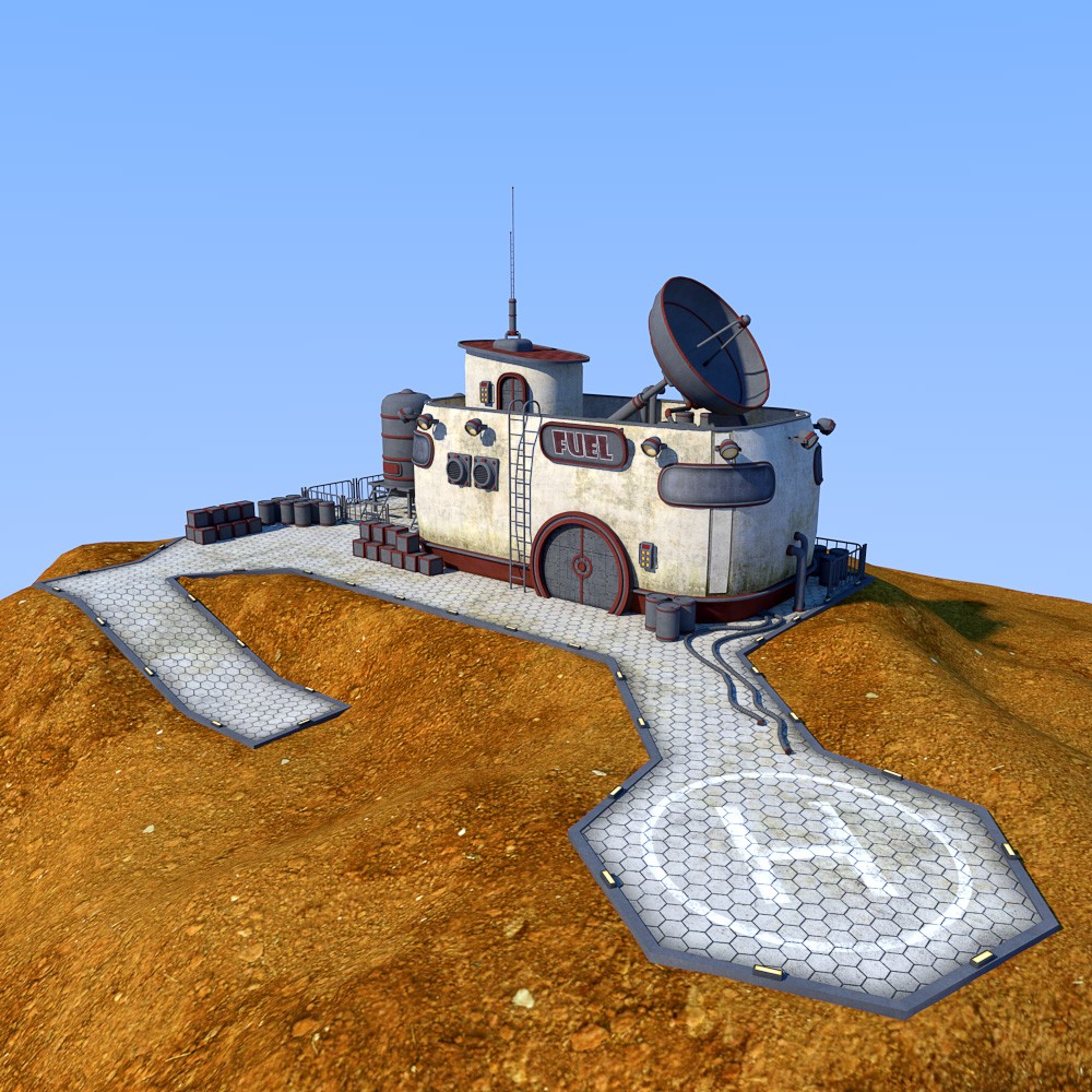 Fuel station for Daz Studio by N/A