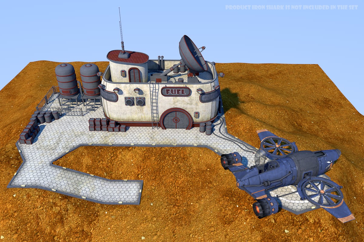 Fuel station for Daz Studio by N/A