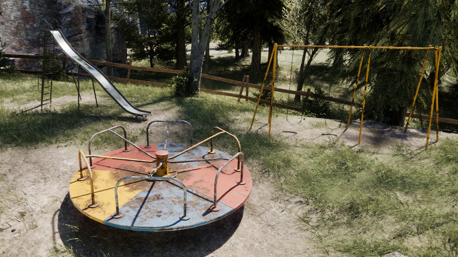 Retro Playground Set | Vintage 1950s-70s Park Equipment by N/A