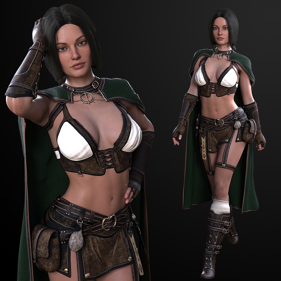 Rogue Trails Adventurer Outfit for Genesis 8 and 8.1 by N/A