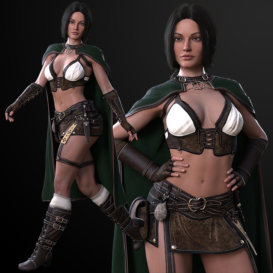 Rogue Trails Adventurer Outfit for Genesis 8 and 8.1 by N/A