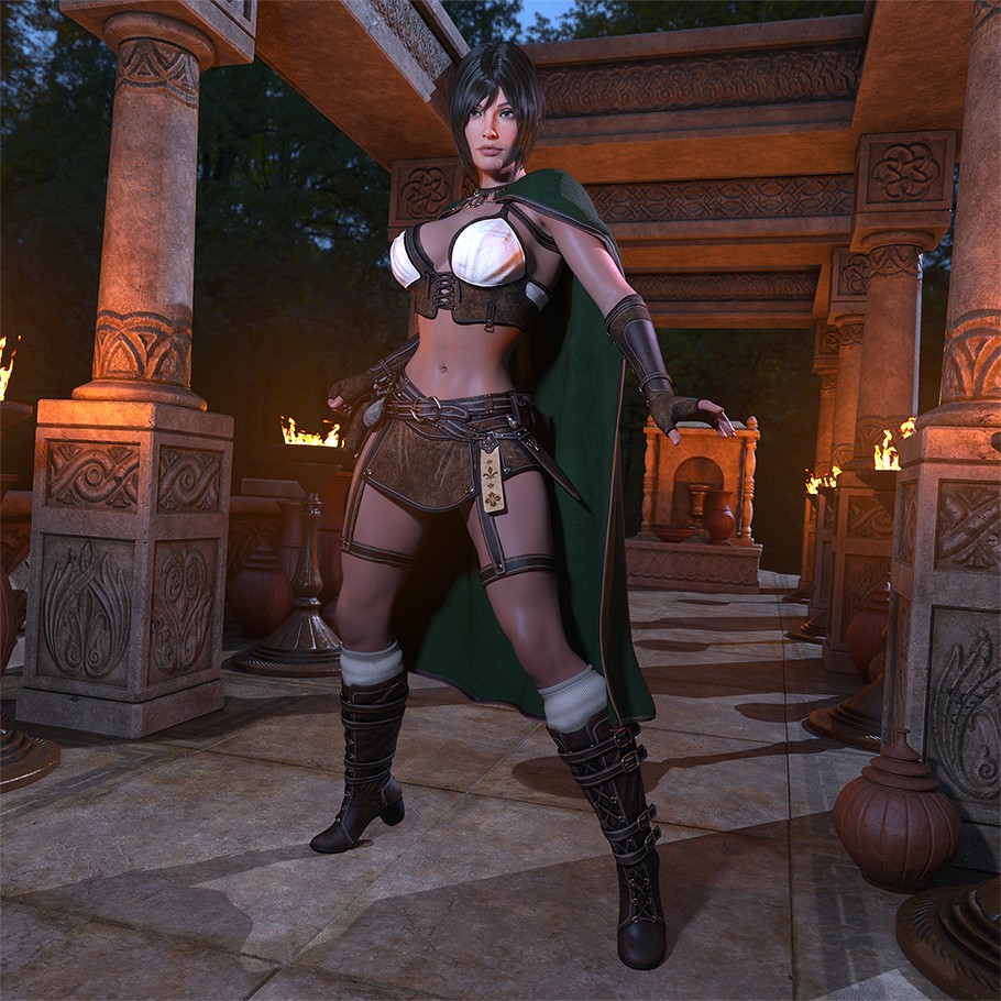 Rogue Trails Adventurer Outfit for Genesis 8 and 8.1 by N/A