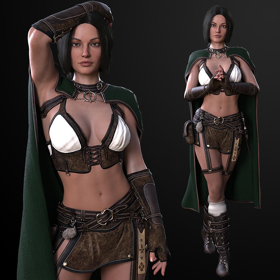 Rogue Trails Adventurer Outfit for Genesis 8 and 8.1 by N/A