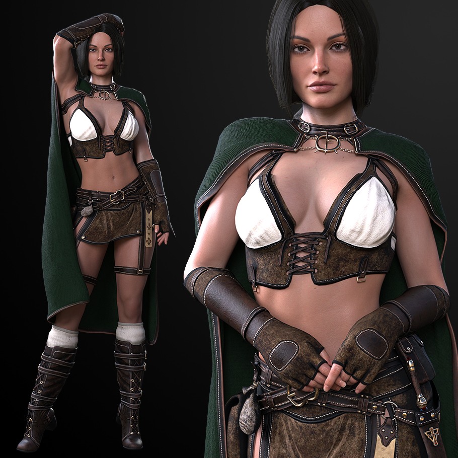 Rogue Trails Adventurer Outfit for Genesis 8 and 8.1 by N/A