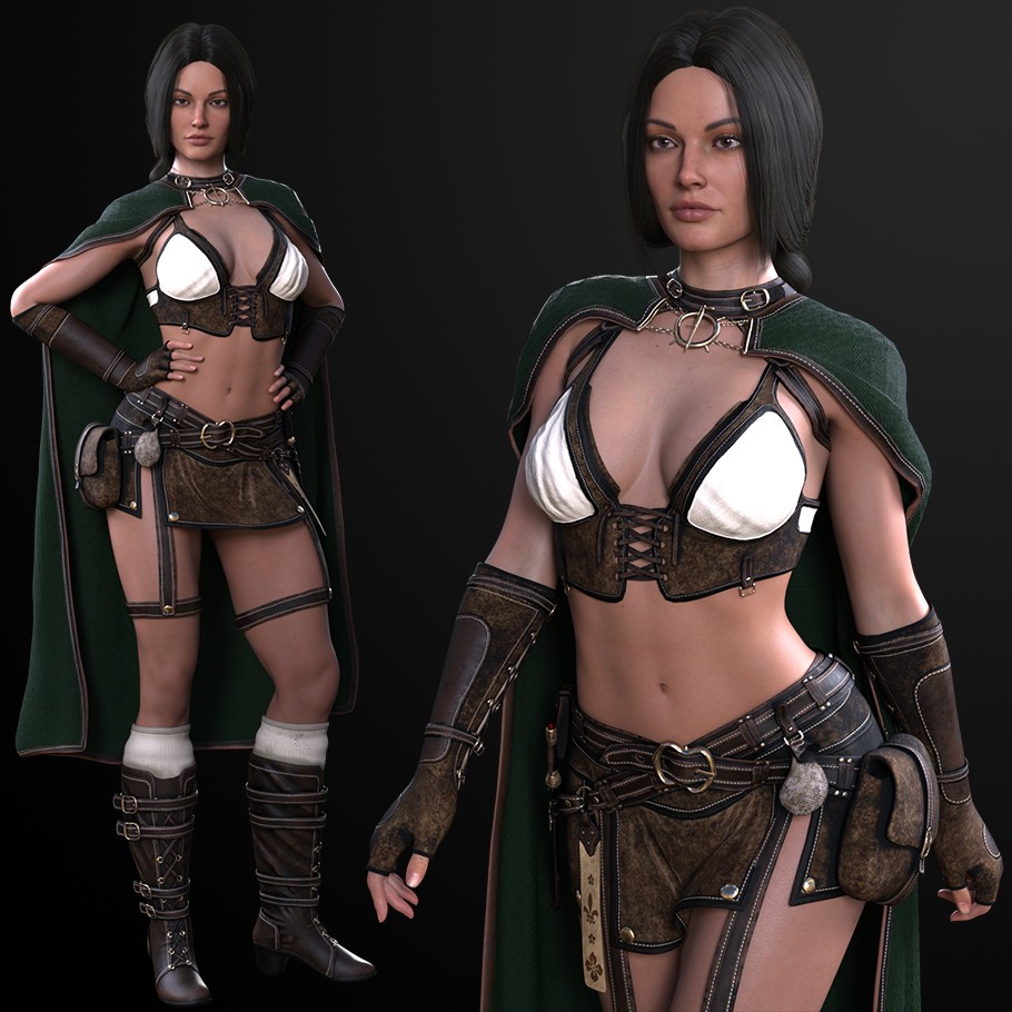 Rogue Trails Adventurer Outfit for Genesis 8 and 8.1 by N/A