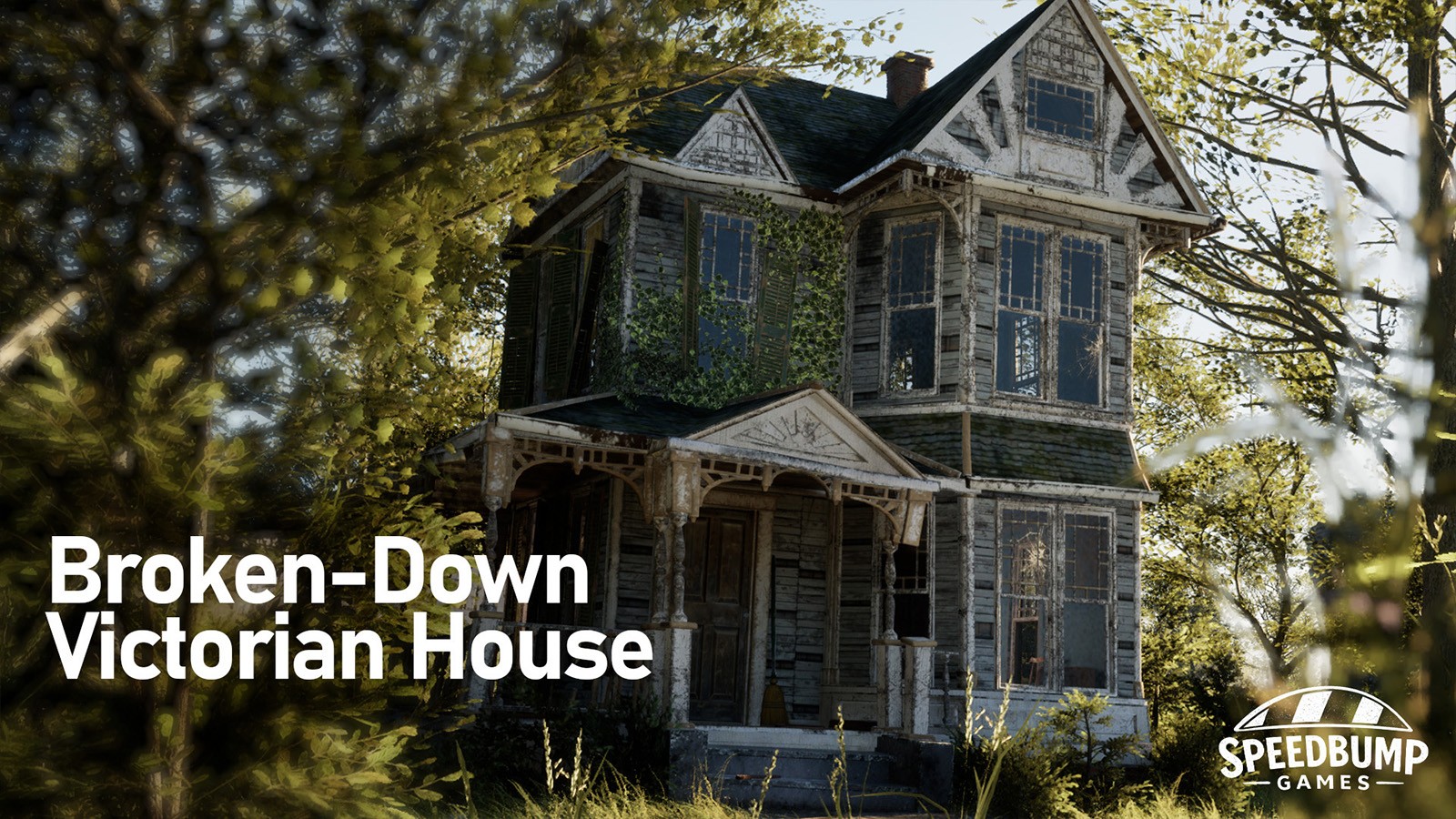 Broken-Down Victorian House by N/A