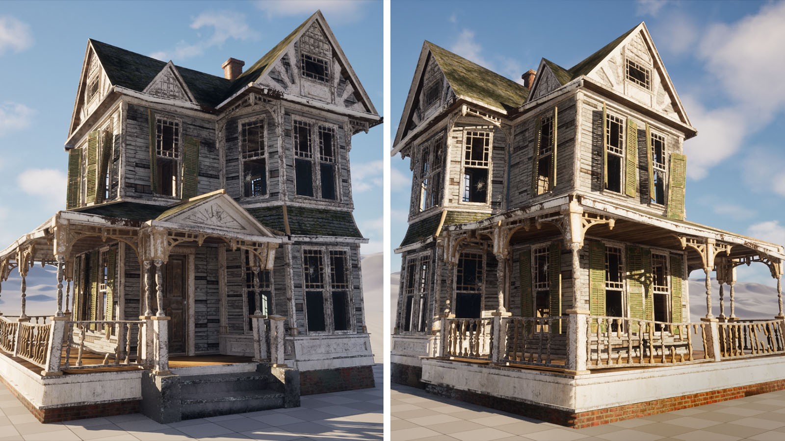 Broken-Down Victorian House by N/A