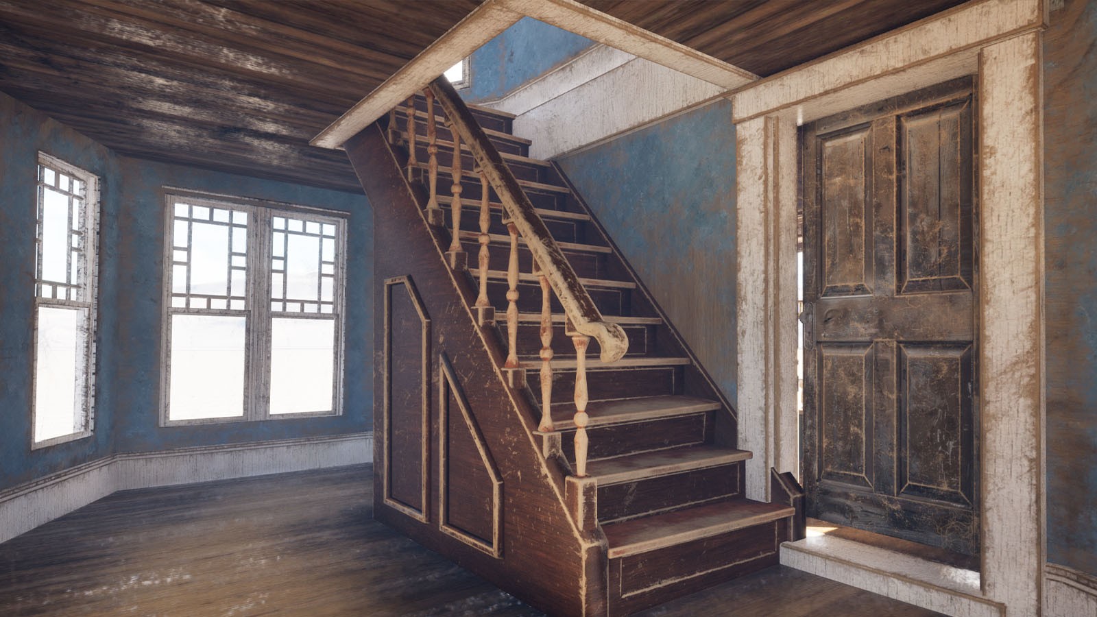 Broken-Down Victorian House by N/A