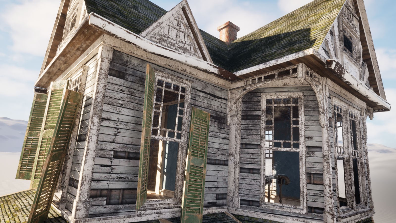 Broken-Down Victorian House by N/A