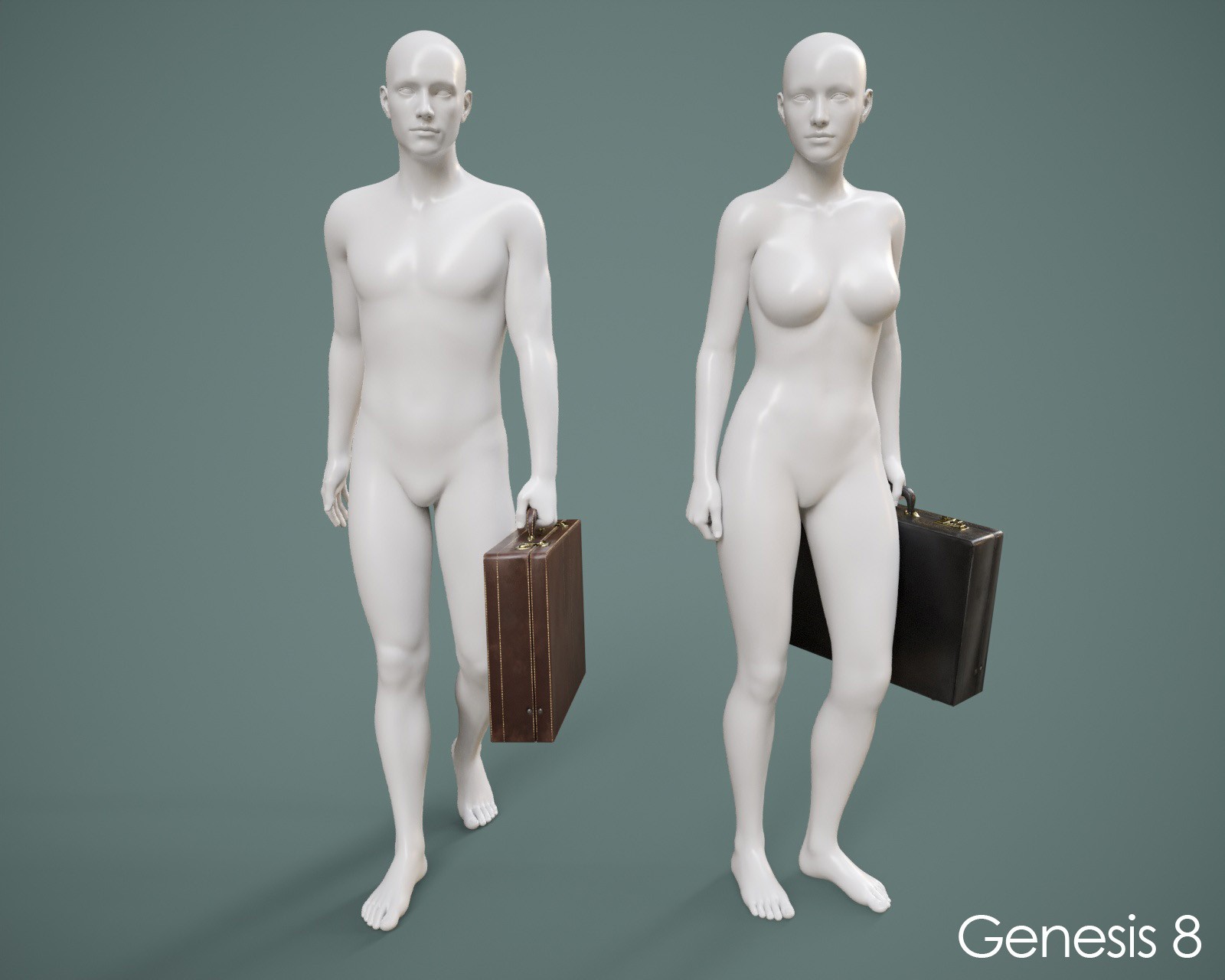 Leather Briefcase Prop and Poses for G8FM G9 by N/A