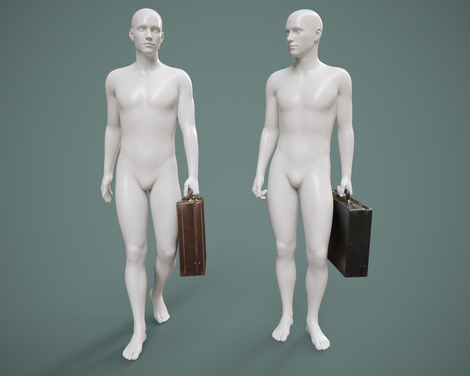 Leather Briefcase Prop and Poses for G8FM G9 by N/A