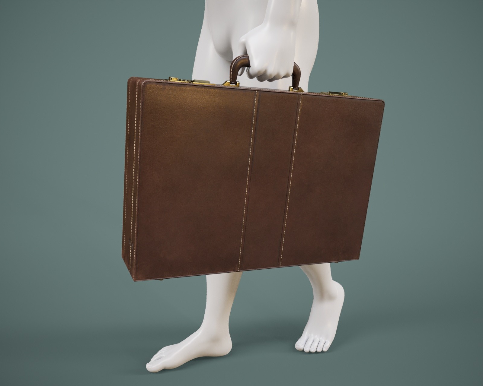 Leather Briefcase Prop and Poses for G8FM G9 by N/A