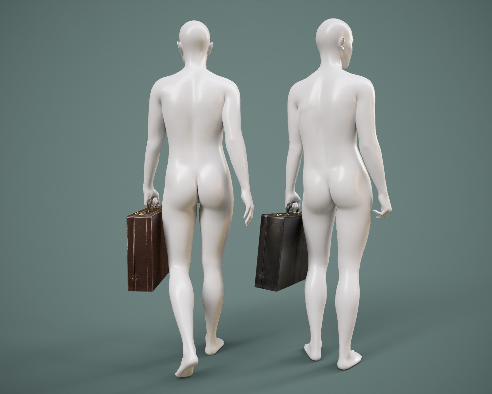 Leather Briefcase Prop and Poses for G8FM G9 by N/A