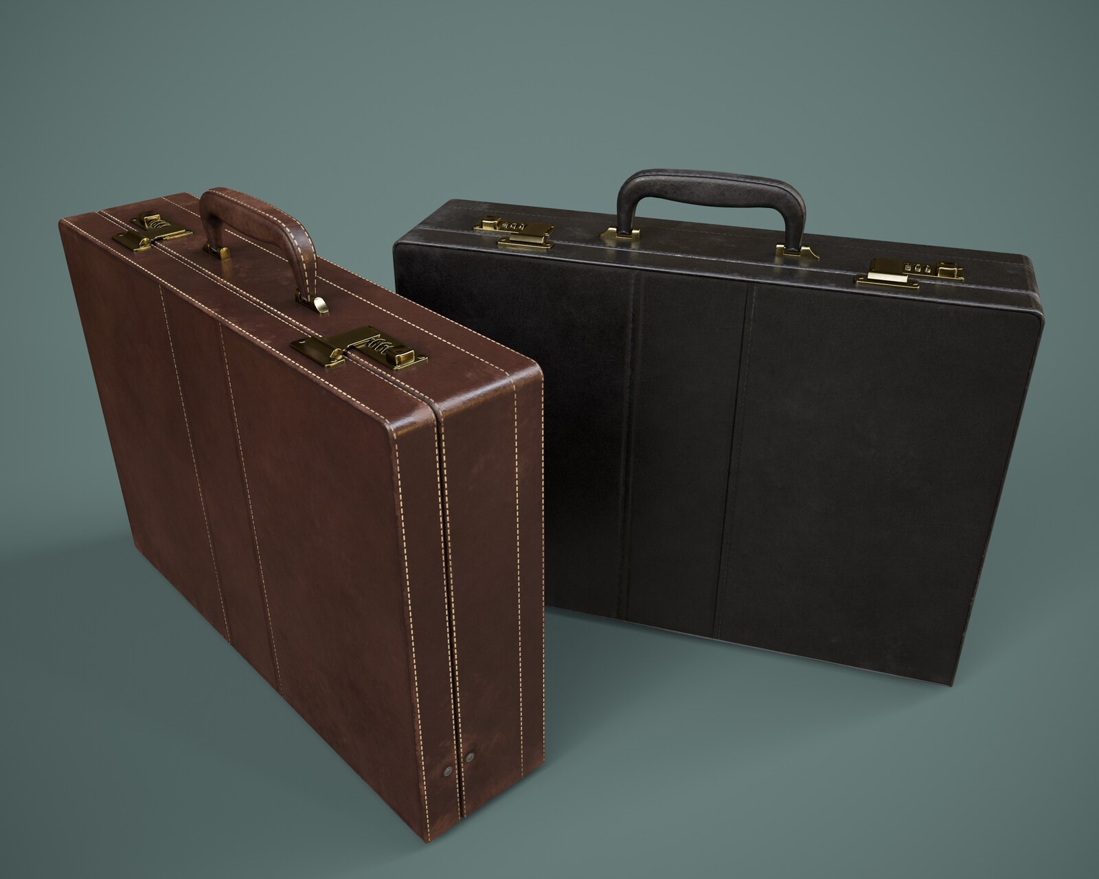 Leather Briefcase Prop and Poses for G8FM G9 by N/A
