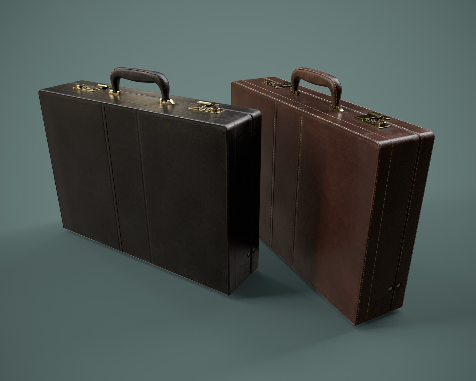 Leather Briefcase Prop and Poses for G8FM G9 by N/A