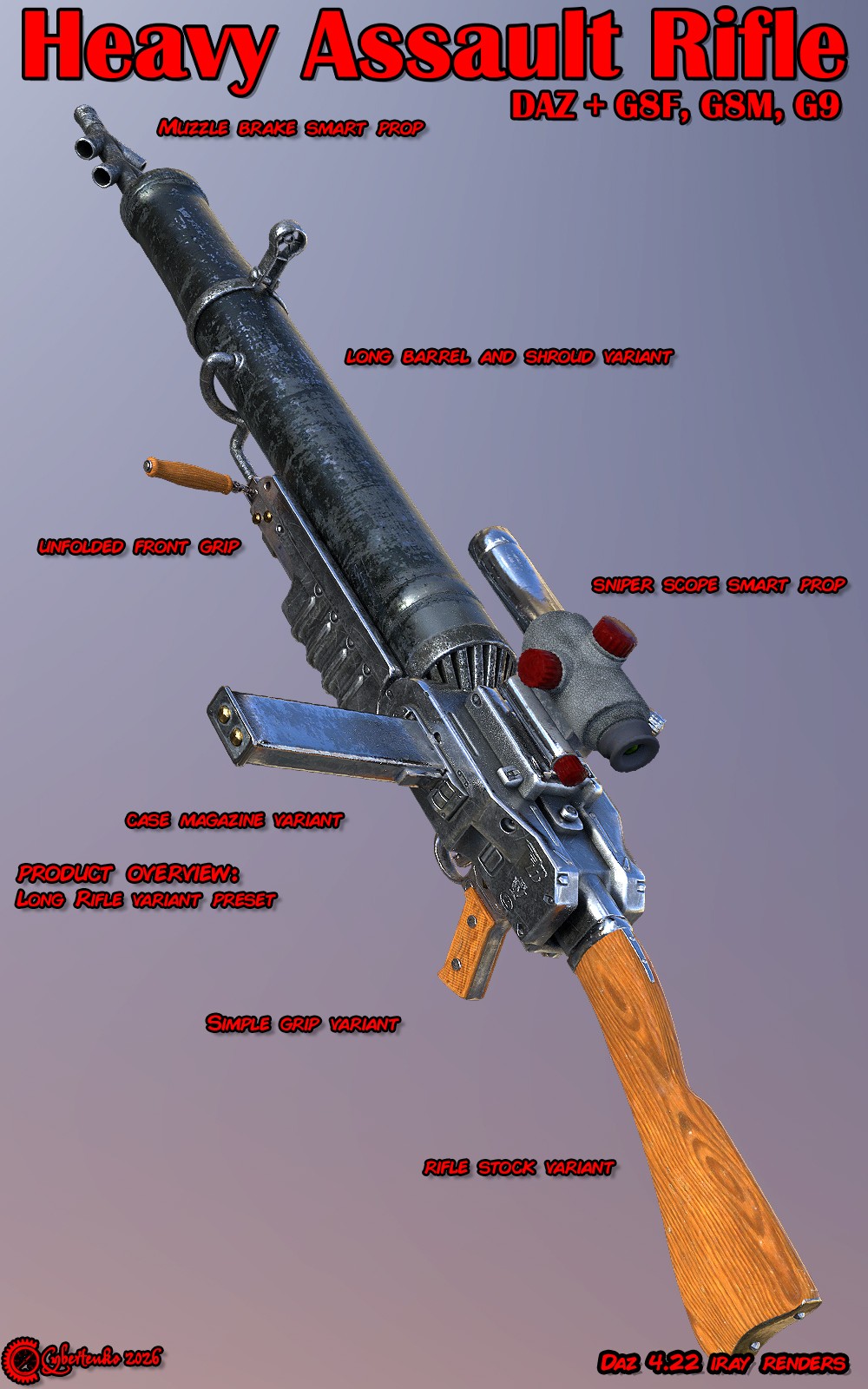 Heavy Assault Rifle for Daz by N/A