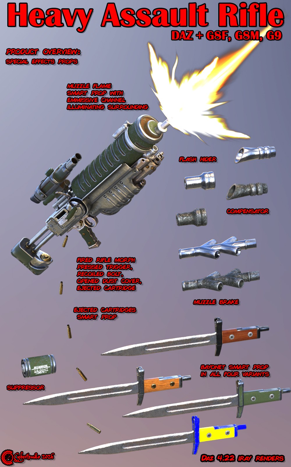 Heavy Assault Rifle for Daz by N/A