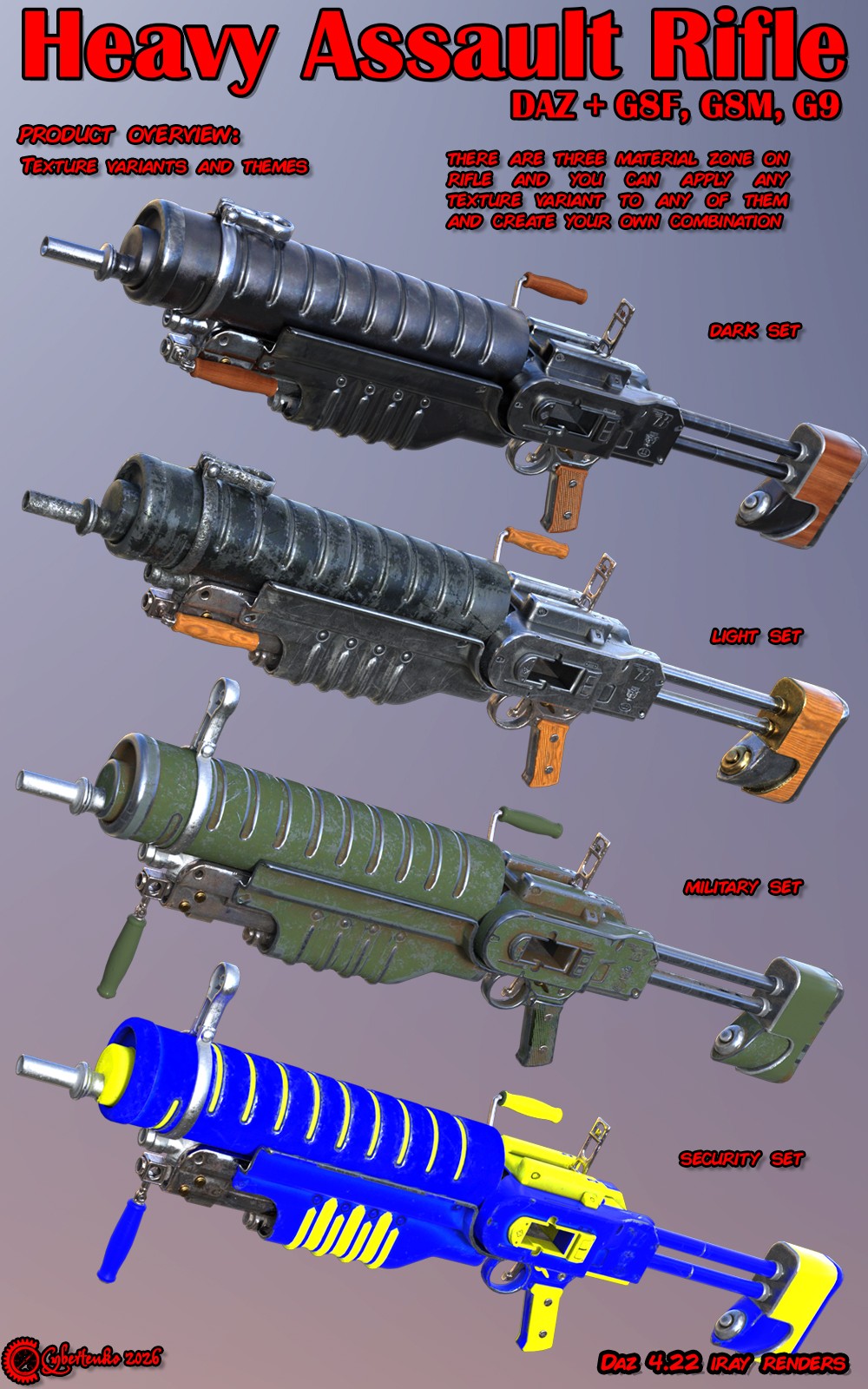 Heavy Assault Rifle for Daz by N/A