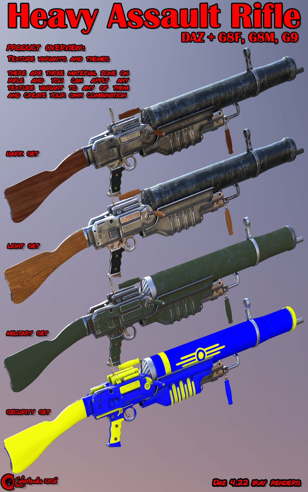 Heavy Assault Rifle for Daz by N/A