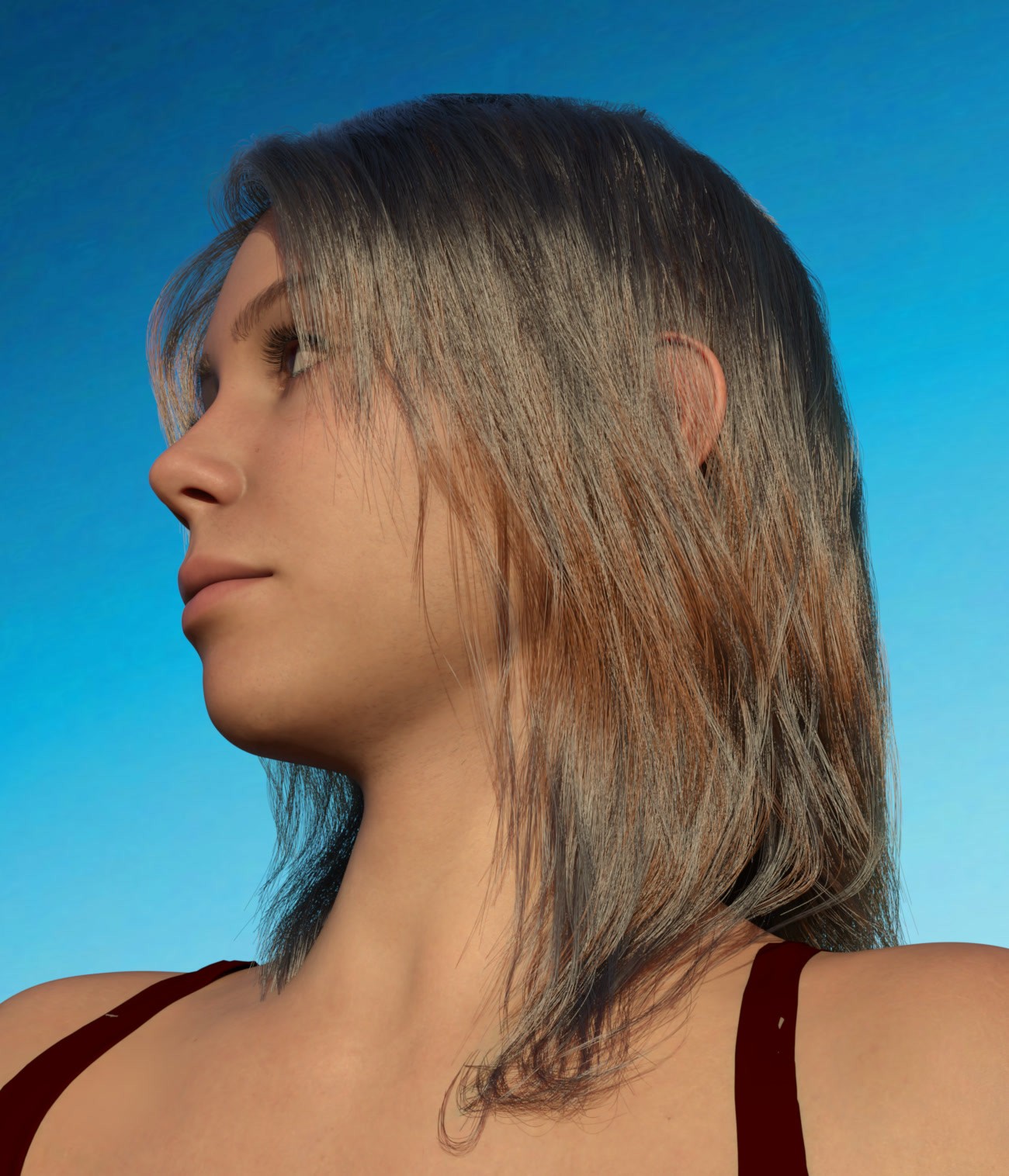 ATG Midlength Hair 003 for Genesis 9 and 8.x Male/Female by N/A