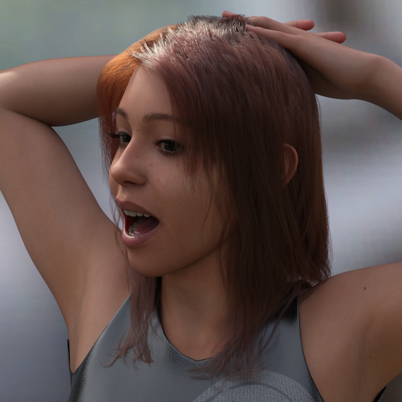 ATG Midlength Hair 003 for Genesis 9 and 8.x Male/Female by N/A
