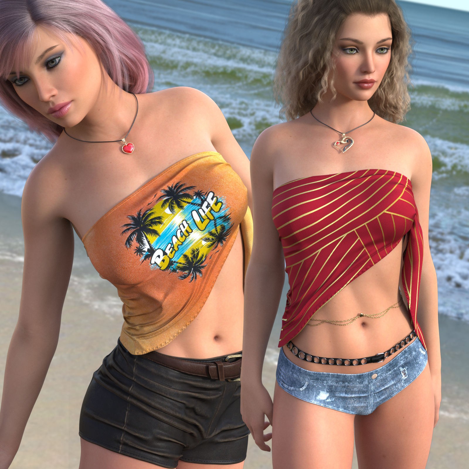 DA-Summer for dForce Summer Side Scarf Genesis8-8.1F-G9 by lilflame by N/A