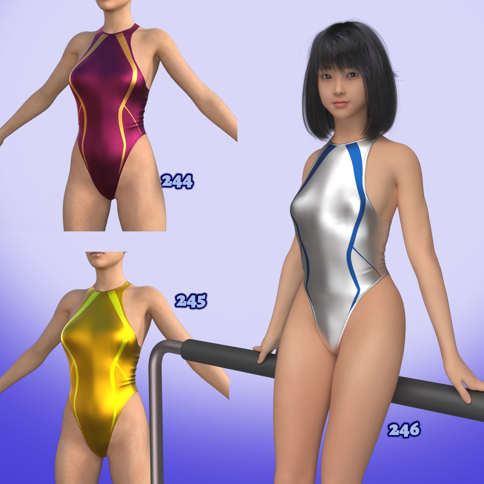 X7 Materials for Lucia One-Piece 2 by N/A