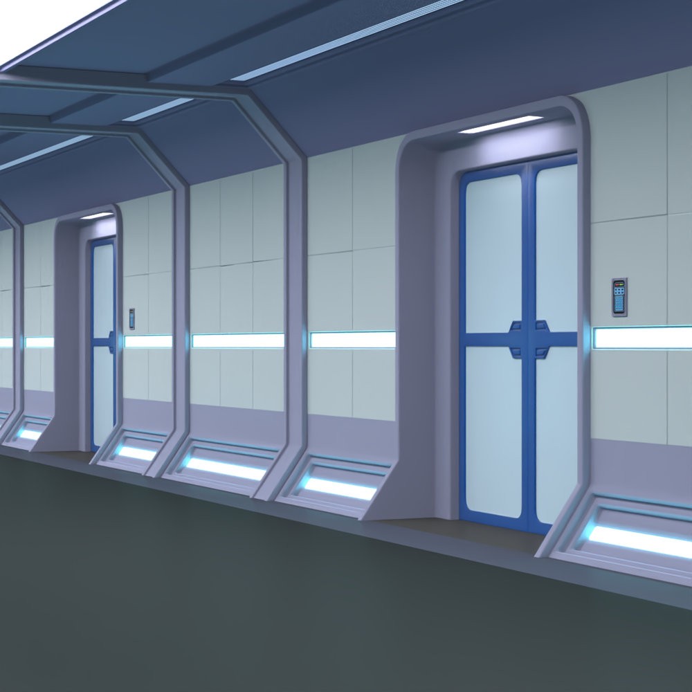 Wilbur Hallway for Poser by N/A