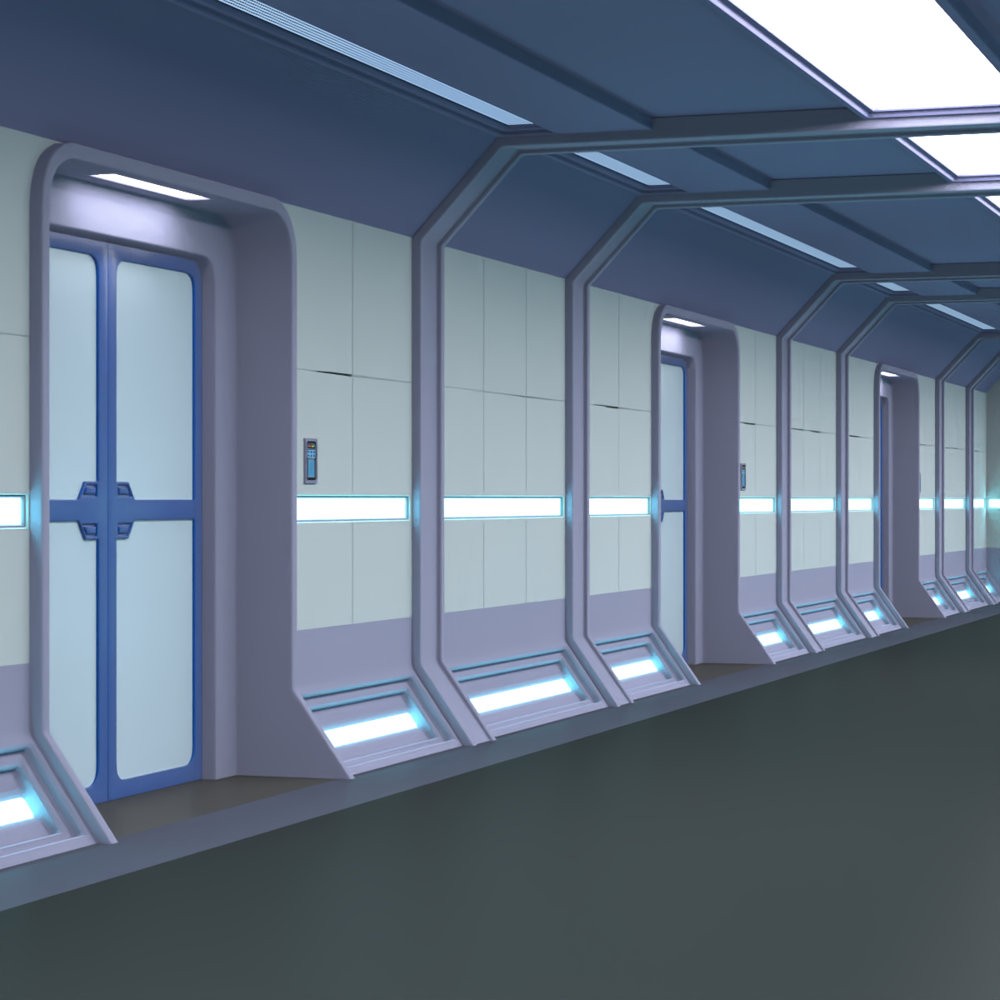 Wilbur Hallway for Poser by N/A