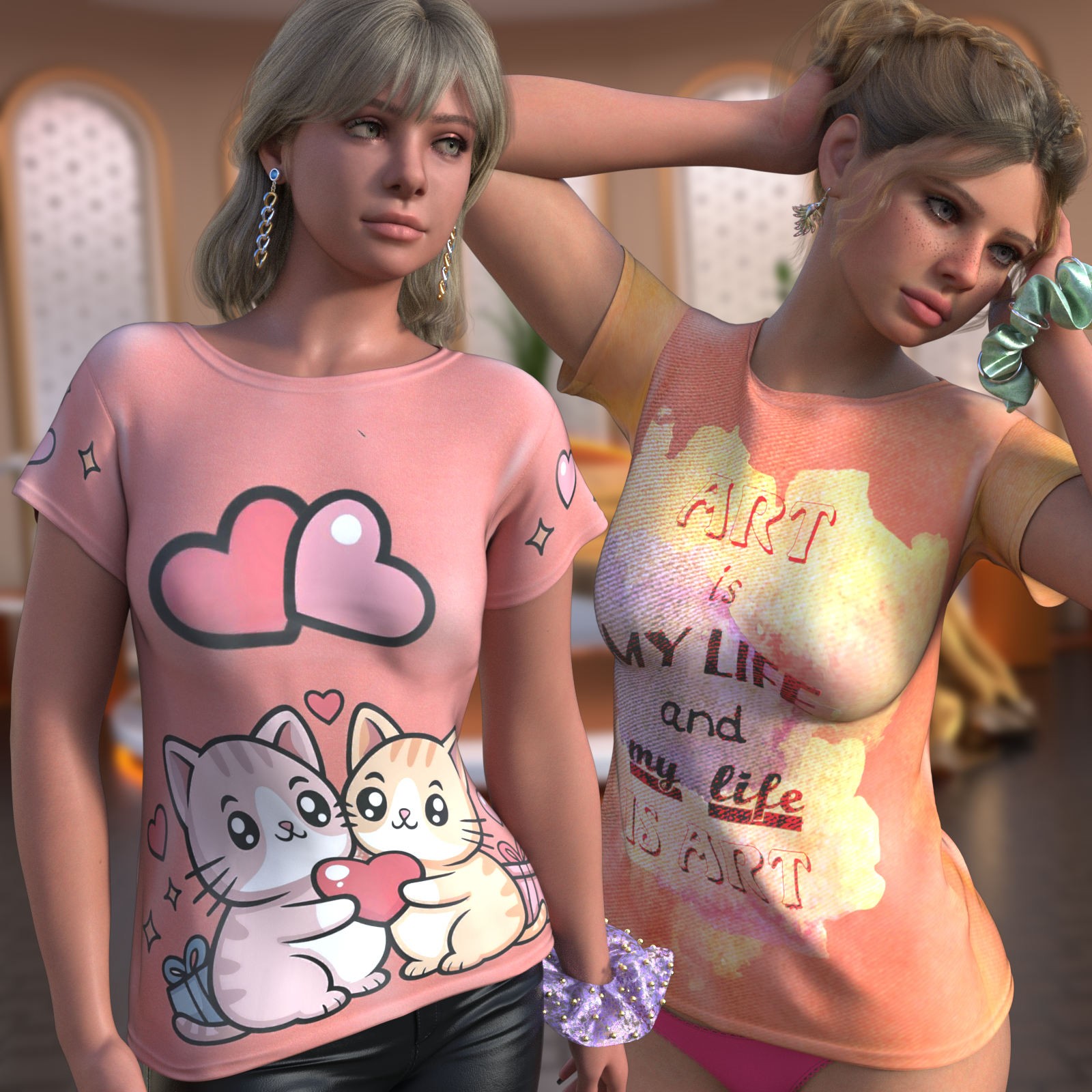 DA-SweetHeart for dForce Nature Girl Tee Genesis 9 by Sveva by N/A