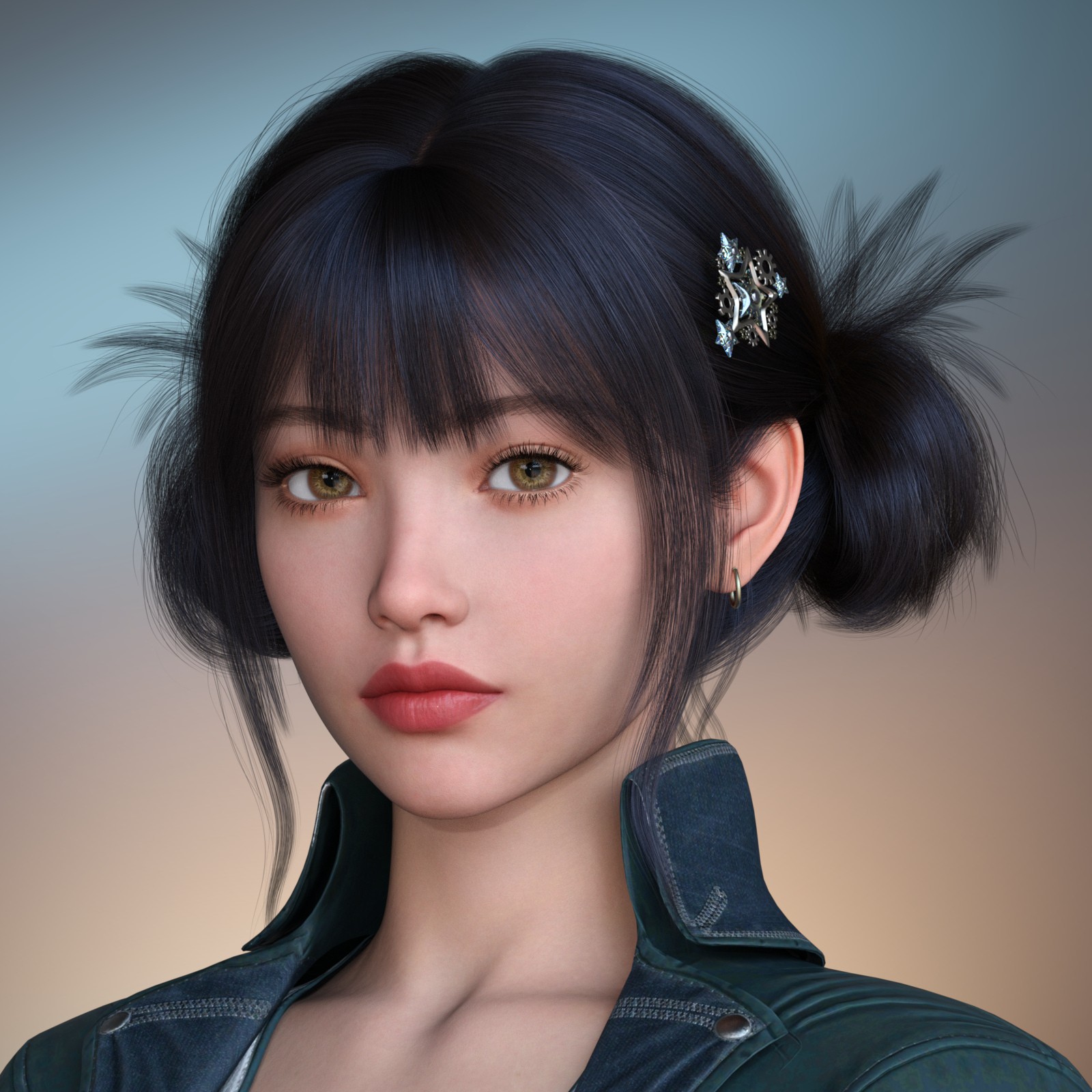 ALO Voula Hair for Genesis 9, 8 and 8.1 Females by N/A