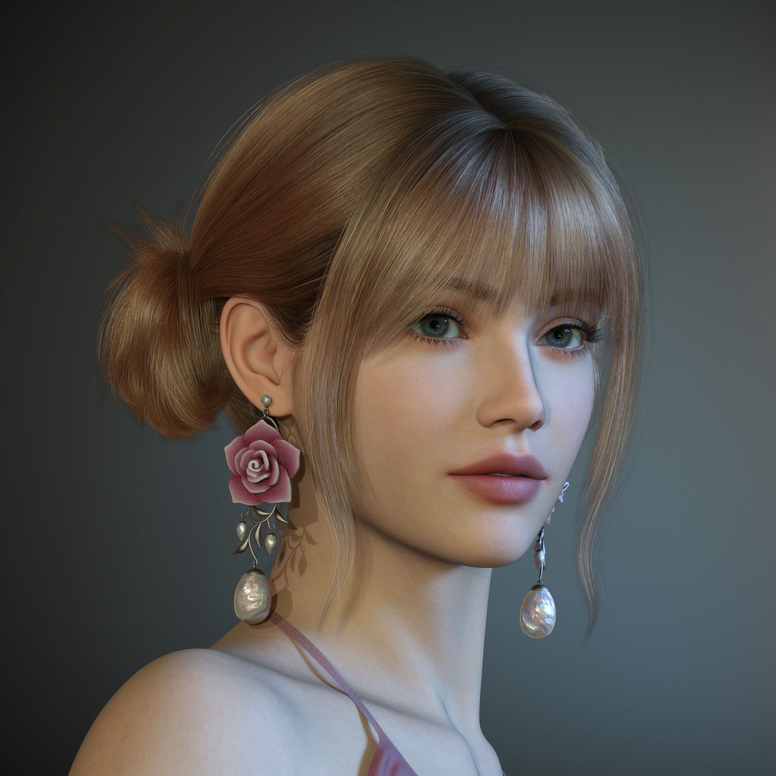 ALO Voula Hair for Genesis 9, 8 and 8.1 Females by N/A