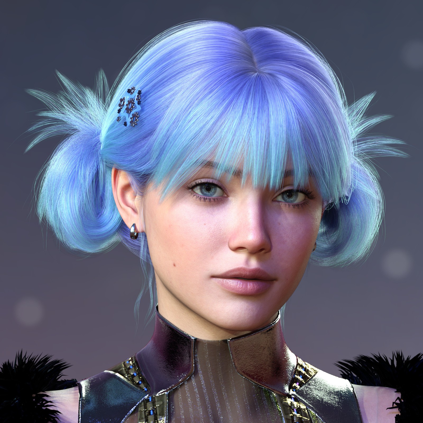 ALO Voula Hair for Genesis 9, 8 and 8.1 Females by N/A