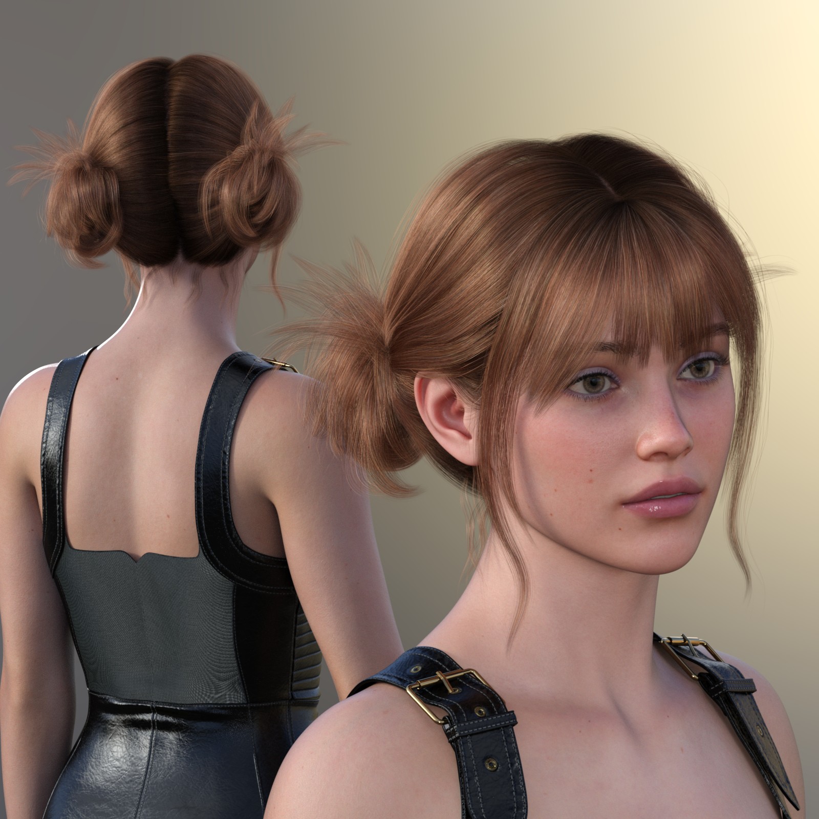 ALO Voula Hair for Genesis 9, 8 and 8.1 Females by N/A