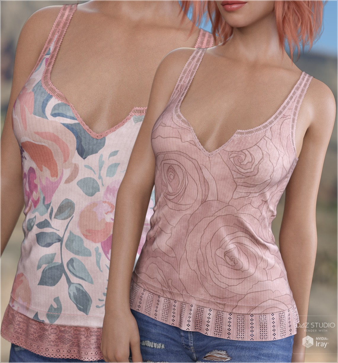 Free Spirit Textures for Gypsy Summer Tank by N/A