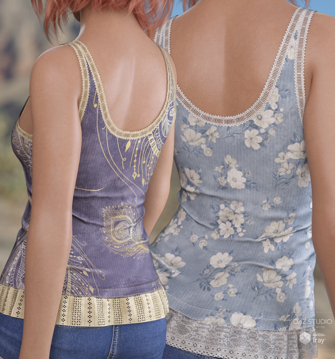Free Spirit Textures for Gypsy Summer Tank by N/A